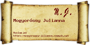 Mogyoróssy Julianna névjegykártya