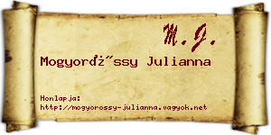 Mogyoróssy Julianna névjegykártya