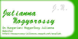 julianna mogyorossy business card